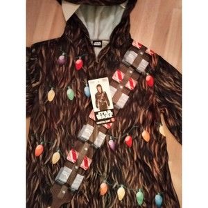 Star Wars men's adult Pajamas Size Small Chewbacca Chewie Costume Union Suit NEW